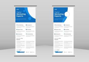 Digital marketing Roll up Banner Design, Digital marketing Roll up leaflet template, Creative studio leaflet poster template, Digital marketing DL Flyer, Trend Business Roll Up Banner Design vector