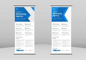 Digital marketing Roll up Banner Design, Digital marketing Roll up leaflet template, Creative studio leaflet poster template, Digital marketing DL Flyer, Trend Business Roll Up Banner Design vector