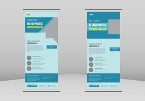 Online Class Roll up Banner Design, Online Learning Roll up leaflet template. Online Class flyer poster template. Online Learning DL Flyer, Trend Business Roll Up Banner Design vector