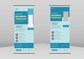 Online Class Roll up Banner Design, Online Learning Roll up leaflet template. Online Class flyer poster template. Online Learning DL Flyer, Trend Business Roll Up Banner Design vector