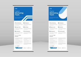 Digital marketing Roll up Banner Design, Digital marketing Roll up leaflet template, Creative studio leaflet poster template, Digital marketing DL Flyer, Trend Business Roll Up Banner Design vector