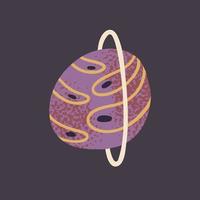 Space planet in hand draw style vector