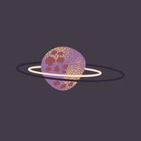 cute planet in hand draw style vector