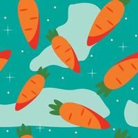 Abstract Carrot Seamless Pattern Background. Vector Illustration