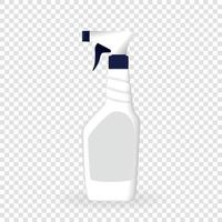 Design Product Bottle with Pulverizer Template for Ads or Magazine Background. 3D Realistic Vector Illustration