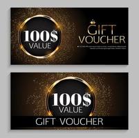 Abstract Gift Voucher Template Vector Illustration