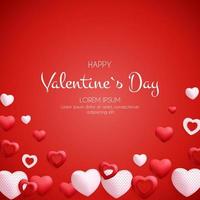 Happy Valentines Day Card with Heart. Vector Illustration 4563826 Vector  Art at Vecteezy