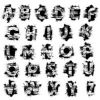 conjunto de alfabeto grunge vector