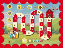 Counting number game template for kid vector