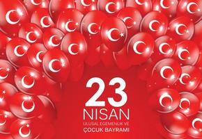 23 nisan cocuk baryrami.  Turkish April 23 Childrens Day Vector Illustration