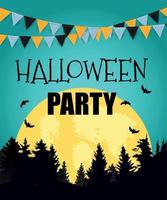 Halloween Party Background Template. Vector illustration