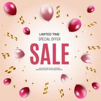 Abstract Party Sale Background. Vector Illustration