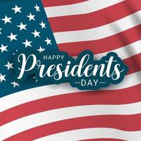 USA Happy Presidents Day Greeting Card Background. Vector Illustration