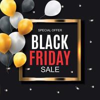 Black Friday Sale Inscription Banner Design Template. Vector illustration