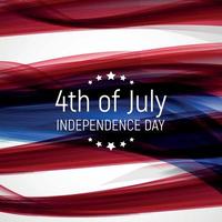 Fourth of July, Independence day of the United States. Happy Birthday America. Vector Illustration