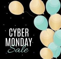 Cyber Monday Sale Background Vector Illustration