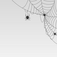 Web with spider background. Vector Illustration