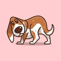 lindo perro beagle vector