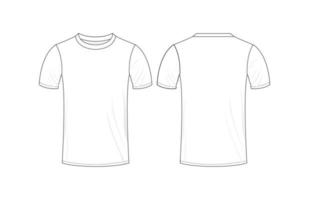 Front and back view white t-s... vector