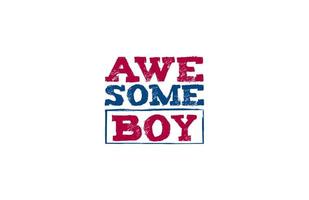 Awesome Boy Slogan Typography... vector