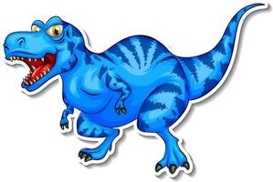 Tyrannosaurus dinosaur cartoon character sticker vector