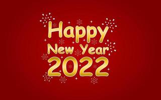 red color happy new year 2022 background design. designs for banner and cover templates. vector