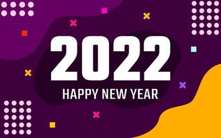 new year 2022 greeting background design in purple color. designs for banner and cover templates. vector