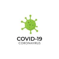 Plantilla de logotipo de virus corona, diseño de logotipo. vector