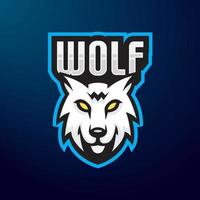 wolf e-sport logo vector