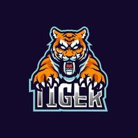 Tiger mascot esport logo vector