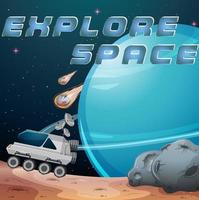 Explore Space poster design vector