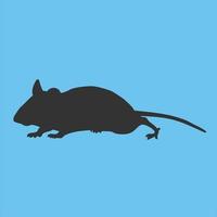 Ilustración de vector de shilhouette de ratón