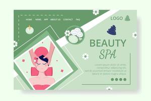 Beauty Spa and Yoga Landing Page Editable of Square Background Suitable for Social media, Feed, Card, Greetings, Print and Web Internet Ads vector