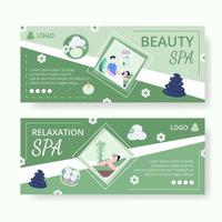 banner de spa de belleza y yoga editable de fondo cuadrado adecuado para redes sociales, alimentación, tarjetas, saludos, anuncios impresos y web en Internet vector