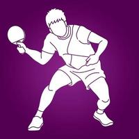 Ping Pong Player Action vector
