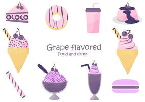 grape flavored food and drink vector