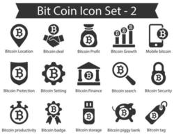 Bit Coin Icon Pack vector