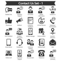 Contact Us Icon Pack vector