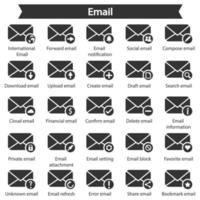 paquete de iconos de correo electrónico vector