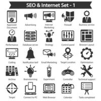 SEO And Internet Icon Pack vector