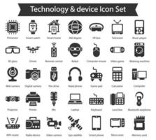 paquete de iconos de tecnología y dispositivo vector