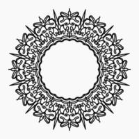 Decorative round floral mandala vector