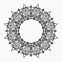 Decorative round floral mandala vector