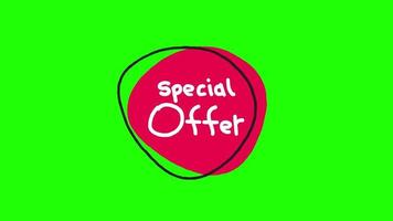 Special Offer Animated Sticker on Green Background video
