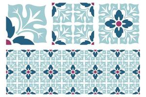 Geometric Floral Vector Seamless Pattern