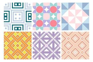 geometric seamless pattern vector set