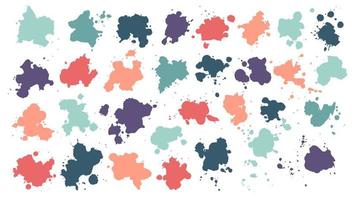 Big set of splashes and blots vector