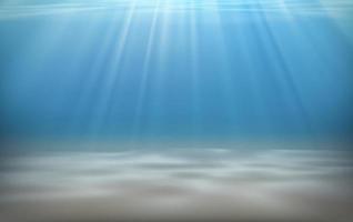 Blue bottom of the sea with sun light effect. Abstract background vector