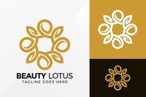 Beauty Lotus Spa Logo Design, Brand Identity logos vector, modern logo, Logo Designs Vector Illustration Template