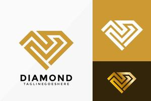 diseño de vector de logo de diamante n abstracto. emblema de identidad de marca, concepto de diseños, logotipos, elemento de logotipo para plantilla.